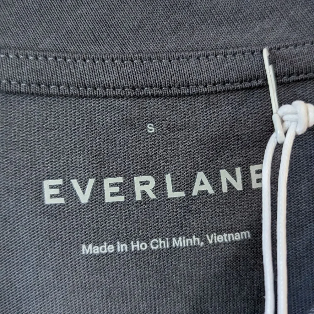 NWT Everlane Organic Cotton Crew Uniform Slim Fit Tee sz‎ S in Slate - Picture 8 of 11